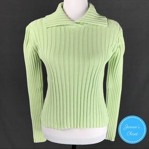 Banana Republic Lime Green 100% cotton Sweater M